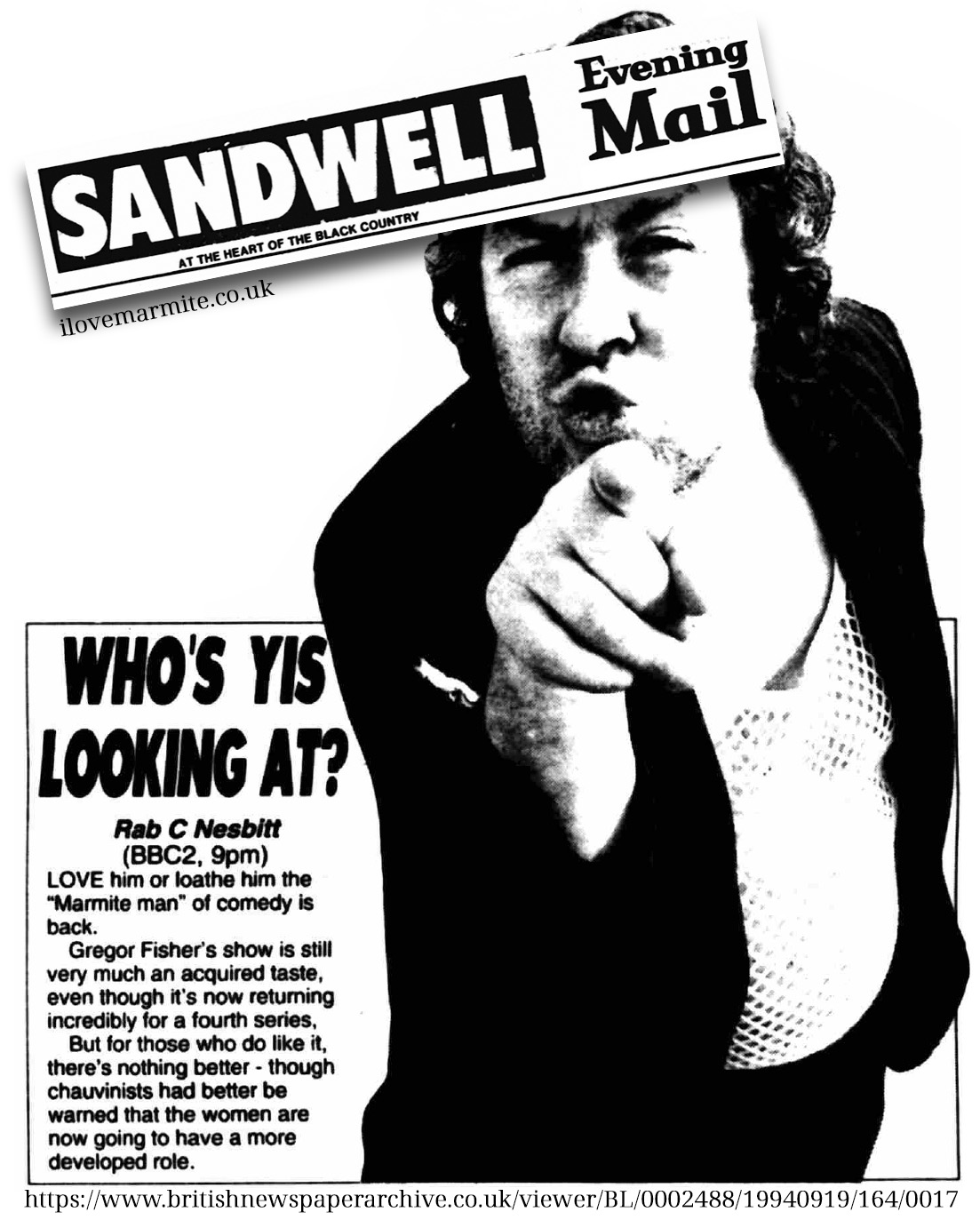 The first Marmite man was Rab C Nesbitt