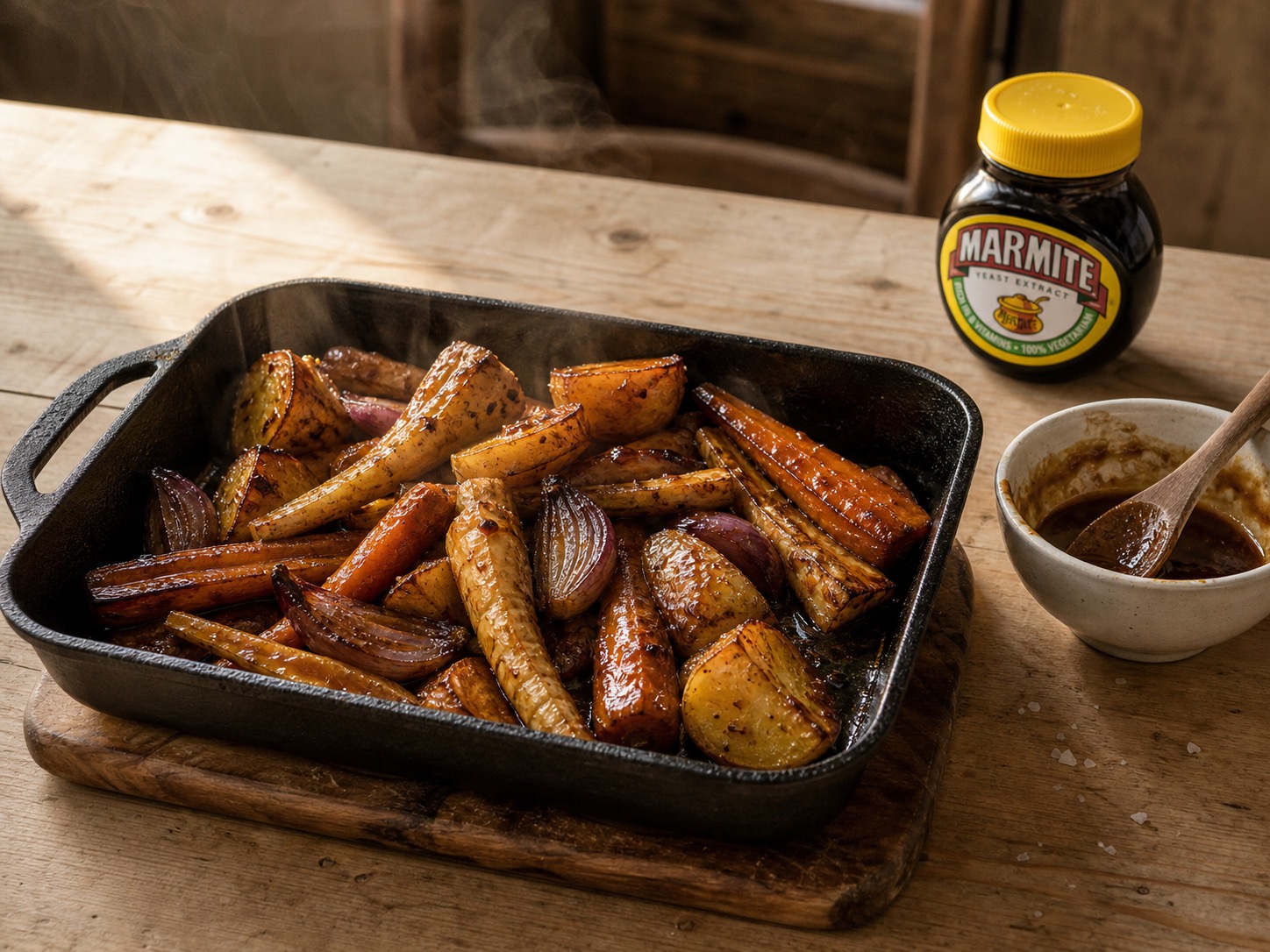 A Marmite glaze for roast vegetables